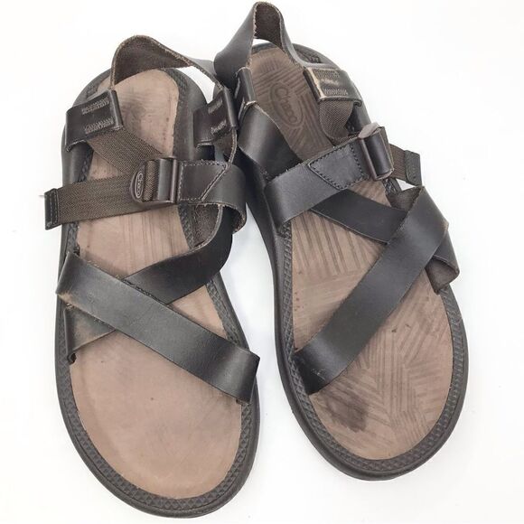 CHACO Wayfarer Brown Mens Leather Buckle Sandals main image 6